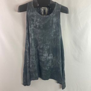 American Age Tie Dye Tank Top With Partial Open Back